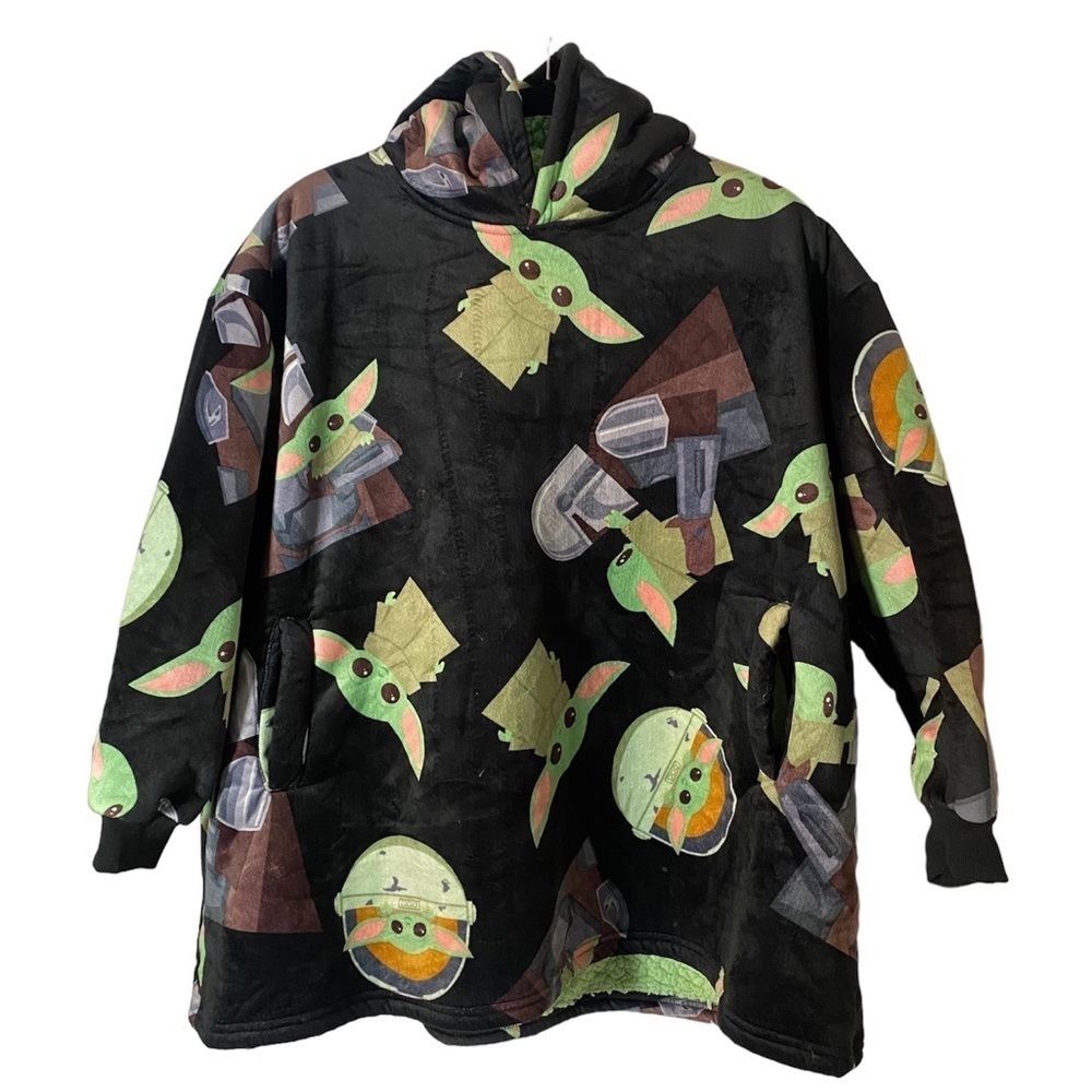 Star Wars Mandalorian Baby Yoda Hoodie Sweatshirt One Size Boys Plush Lined